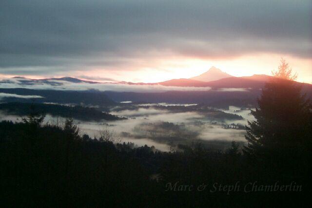 sunrise_med0001.jpg - Sunrise behind Mt Hood.