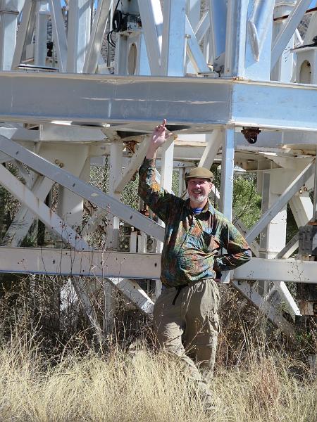 IMG_0800.JPG - Marc standing in front of the old MMTO telescope superstructure! 